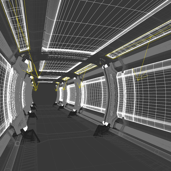 max spaceship corridor - spaceship corridor... by cermaka